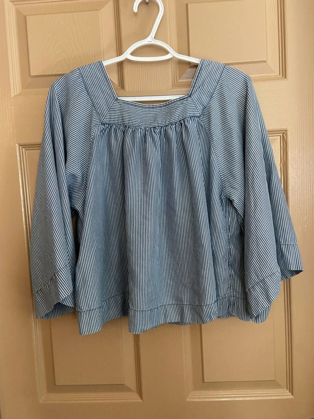 GAP Blue and White Striped Blouse - Picture 2 of 3